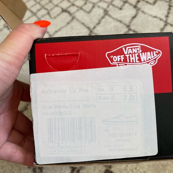 Vans Authentic Lo Pro - White - Sz 7 - Picture 3 of 7
